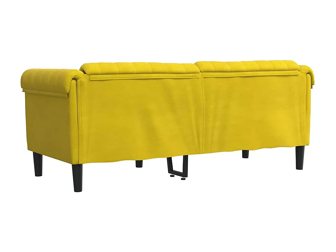 Sofá de 2 plazas de terciopelo amarillo
