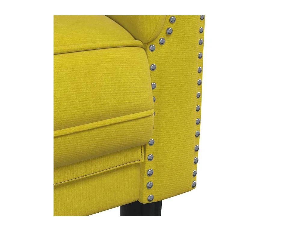 Sofá de 2 plazas de terciopelo amarillo