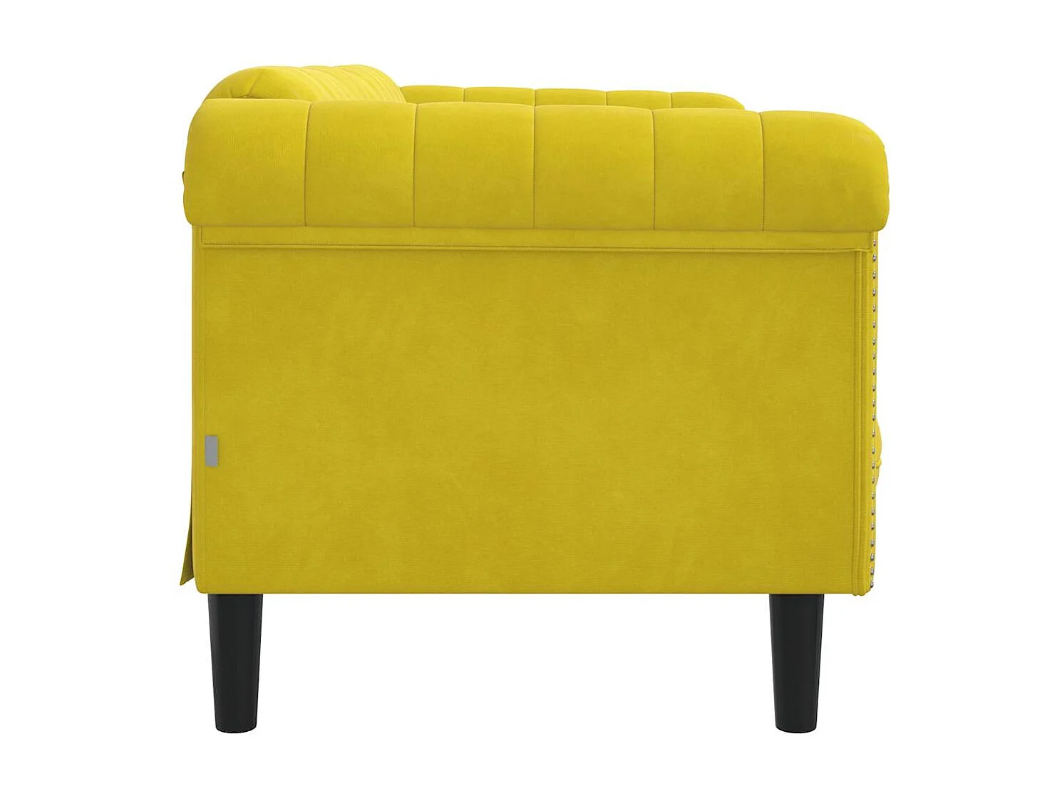 Sofá de 2 plazas de terciopelo amarillo