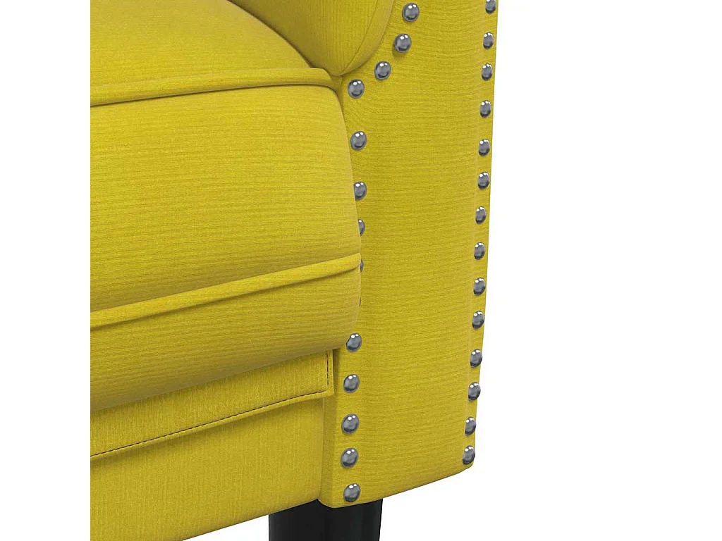 Sofá de 2 plazas de terciopelo amarillo