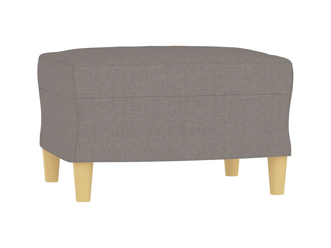 Sofá 3 plazas con reposapiés Taupe 180 cm Tela