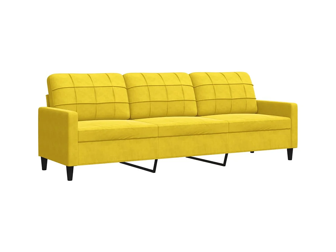 3-delige bankstel met fluwelen kussens en kussens