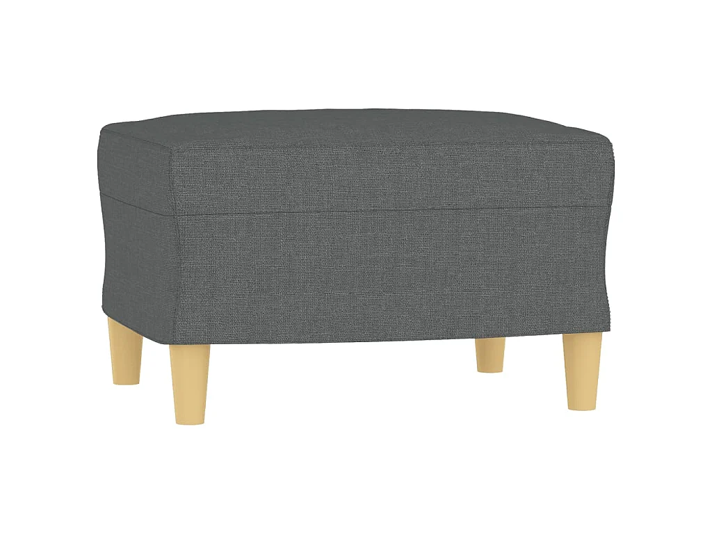 Fauteuil avec repose-pied Gris foncé 60 cm Tissu
