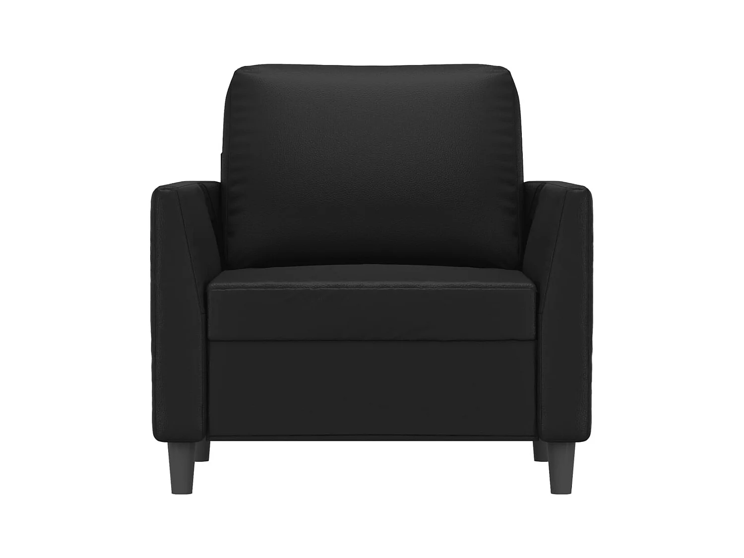 Sillón Negro 60 cm Piel Sintética