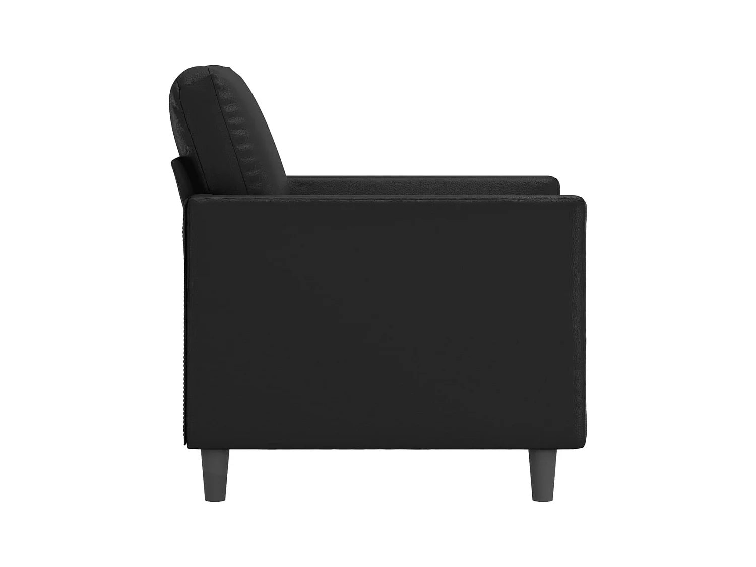 Sillón Negro 60 cm Piel Sintética