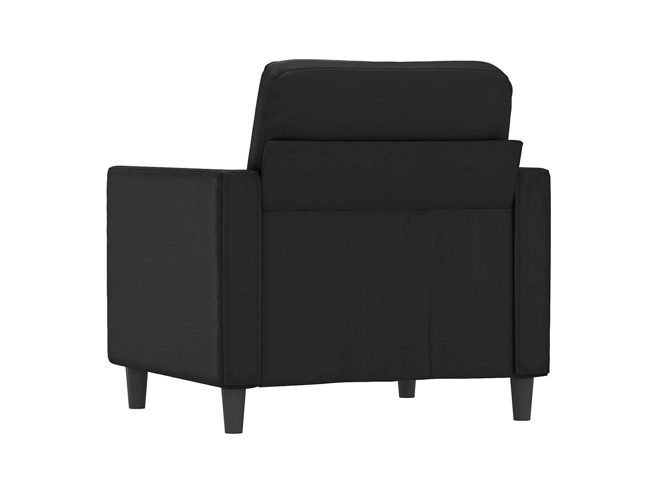 Sillón Negro 60 cm Piel Sintética