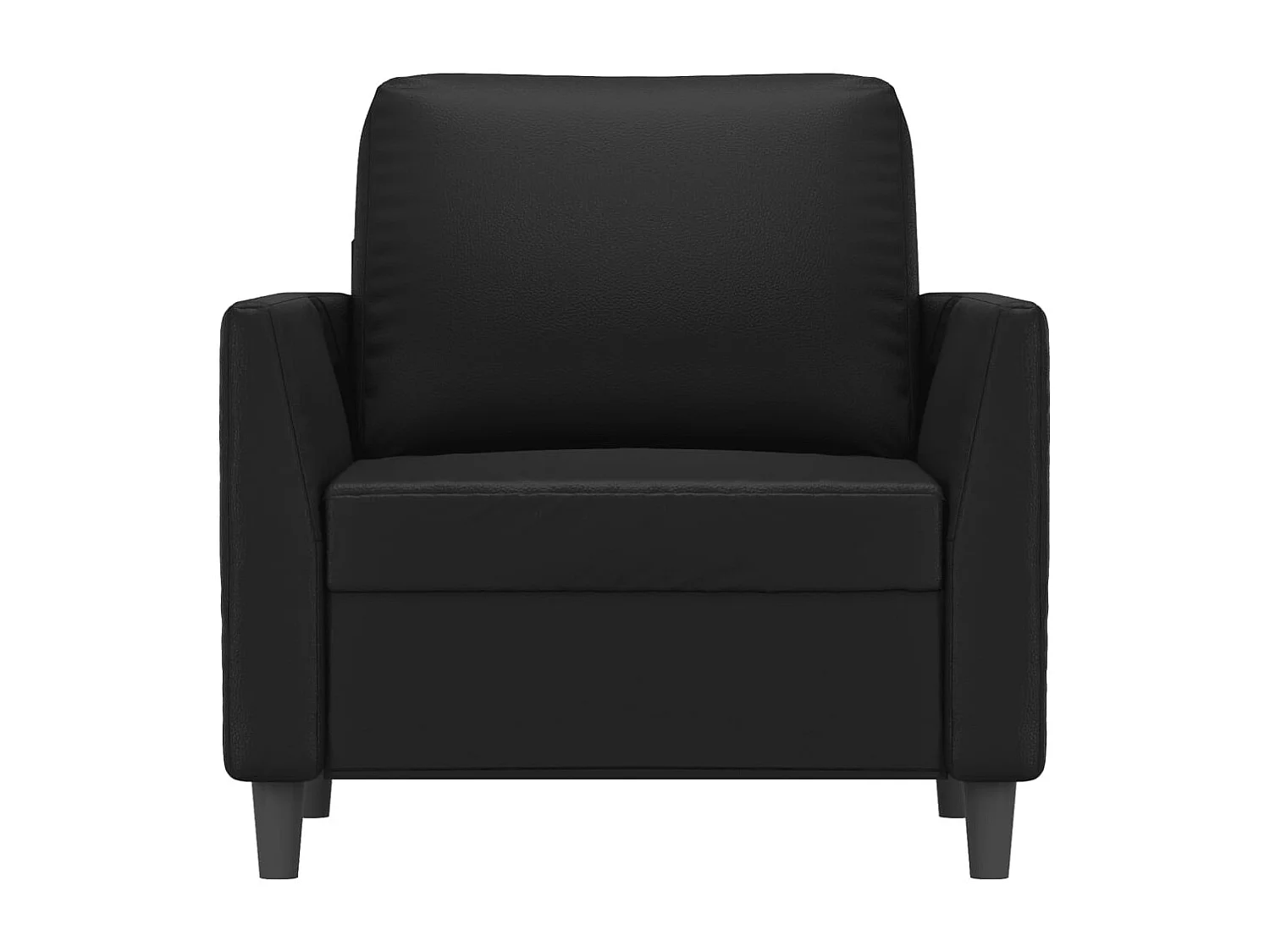 Sillón Negro 60 cm Piel Sintética