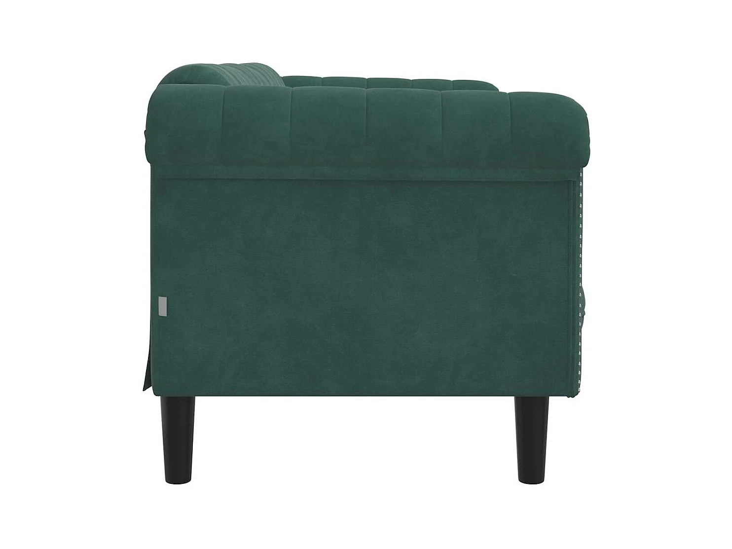 Sofá de 2 plazas de terciopelo verde oscuro