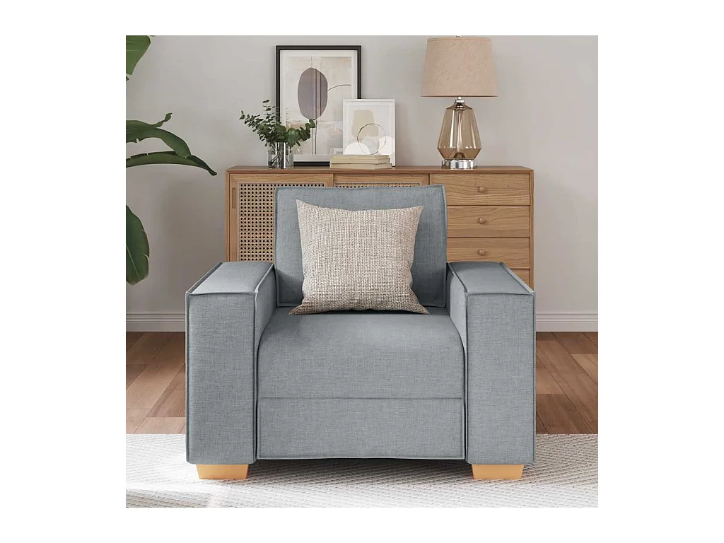 Hellgrauer Stoffsofa-Sessel 60 cm