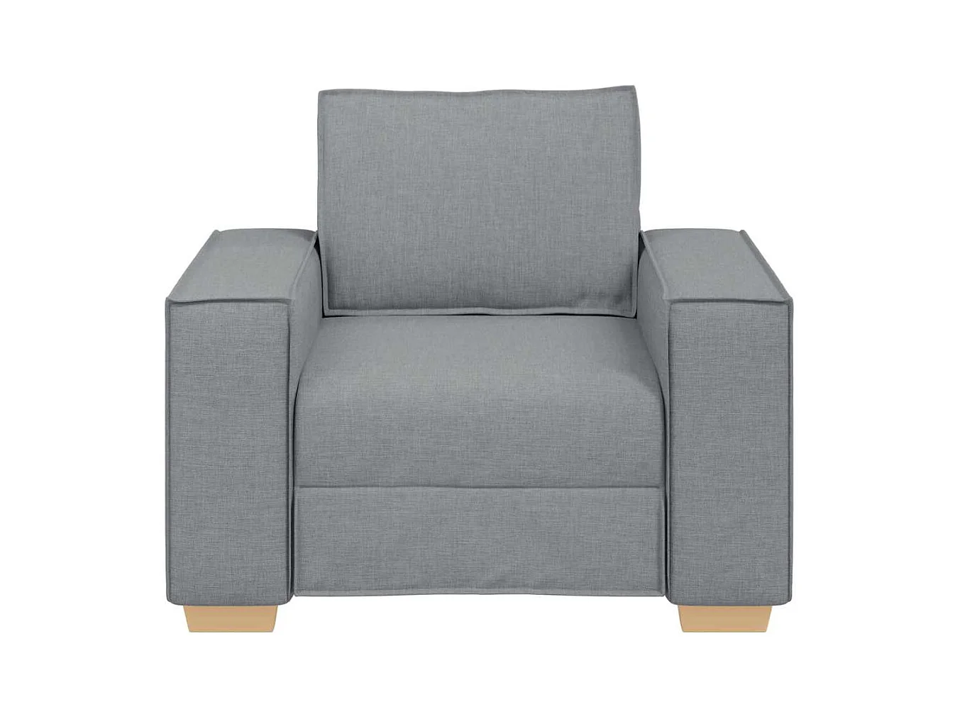 Hellgrauer Stoffsofa-Sessel 60 cm