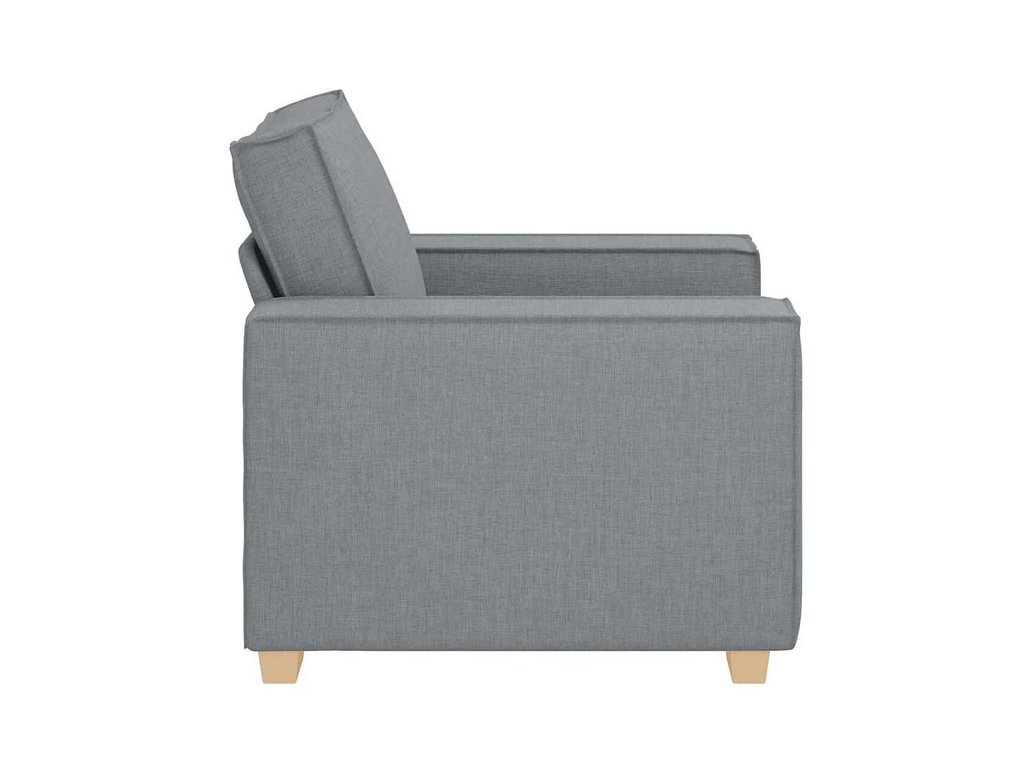 Hellgrauer Stoffsofa-Sessel 60 cm