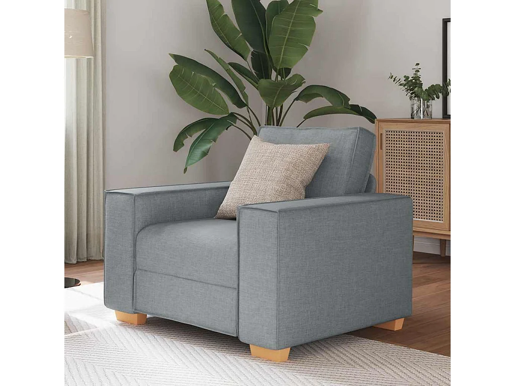 Canapé Fauteuil Gris Clair 60 cm Tissu