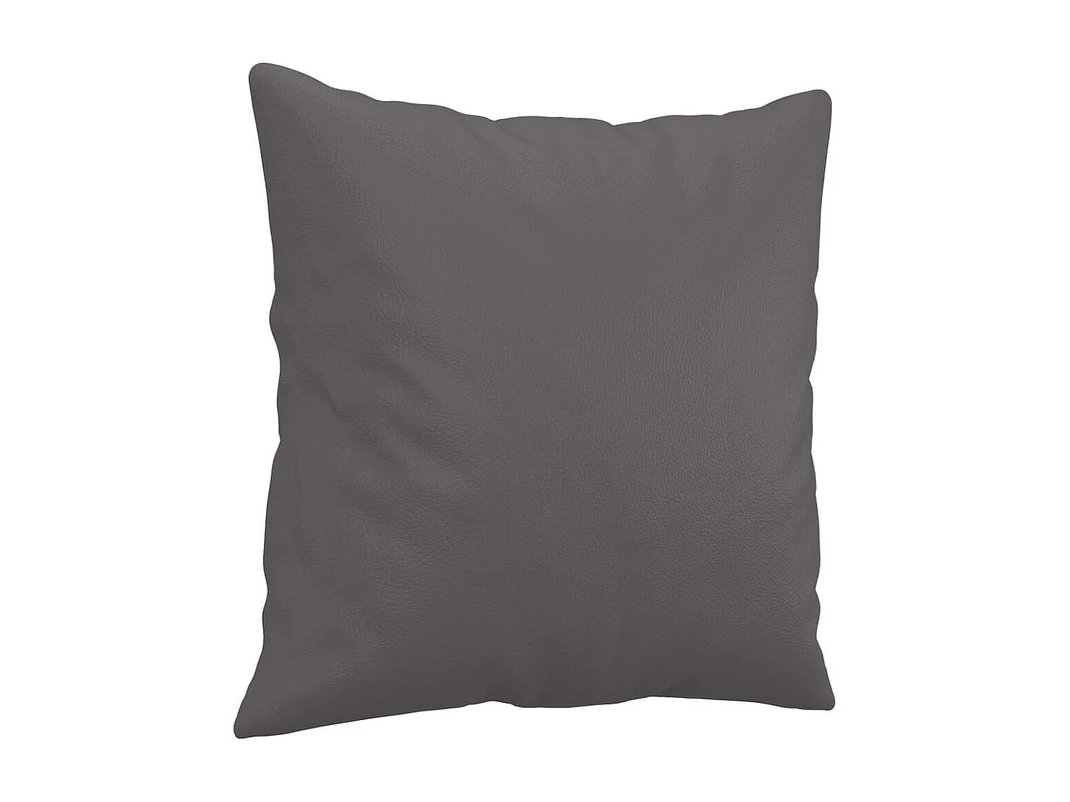 4-teiliges Sofaset mit grauen Kunstlederkissen