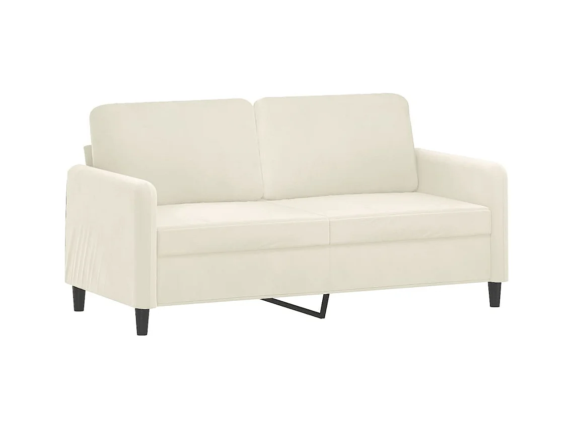Divano 2 posti Crema 140 cm Velluto