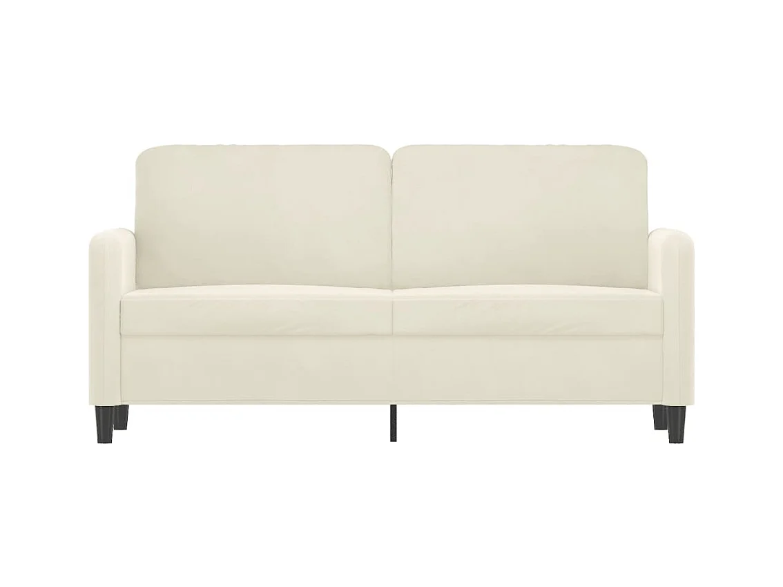 Divano 2 posti Crema 140 cm Velluto