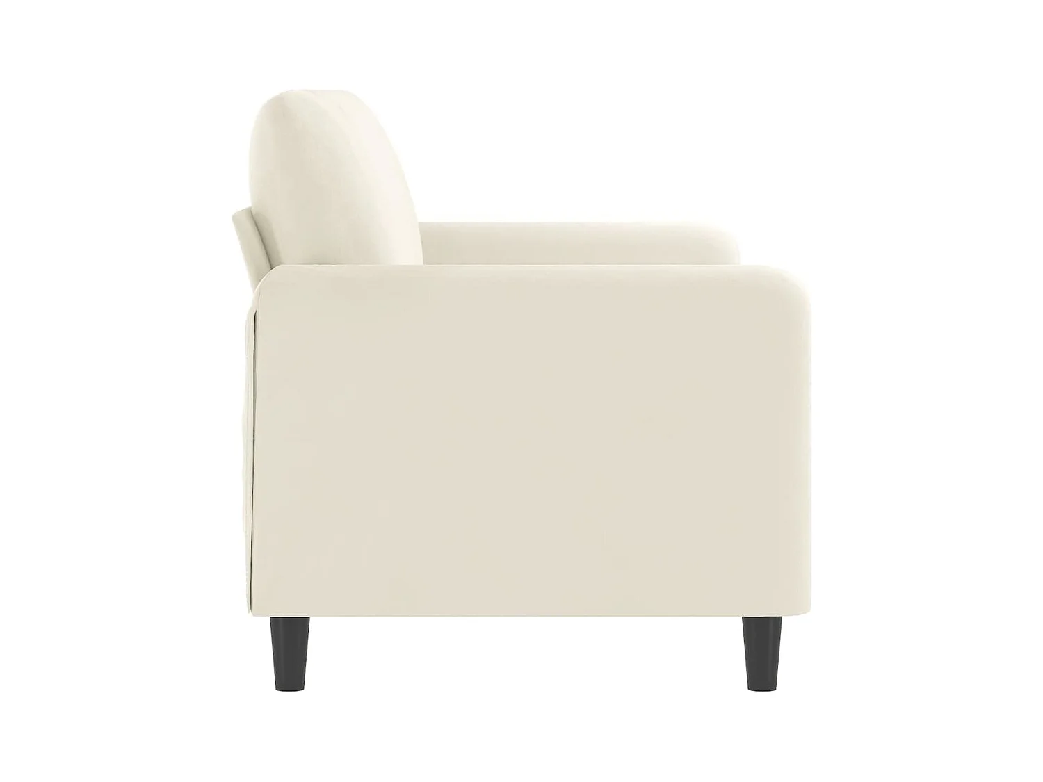 Divano 2 posti Crema 140 cm Velluto