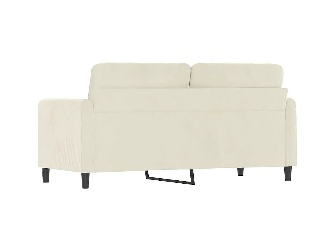 Divano 2 posti Crema 140 cm Velluto