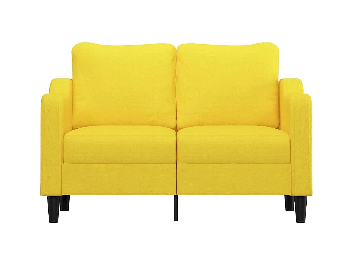 Sofá 2 plazas Amarillo claro 120 cm Tela