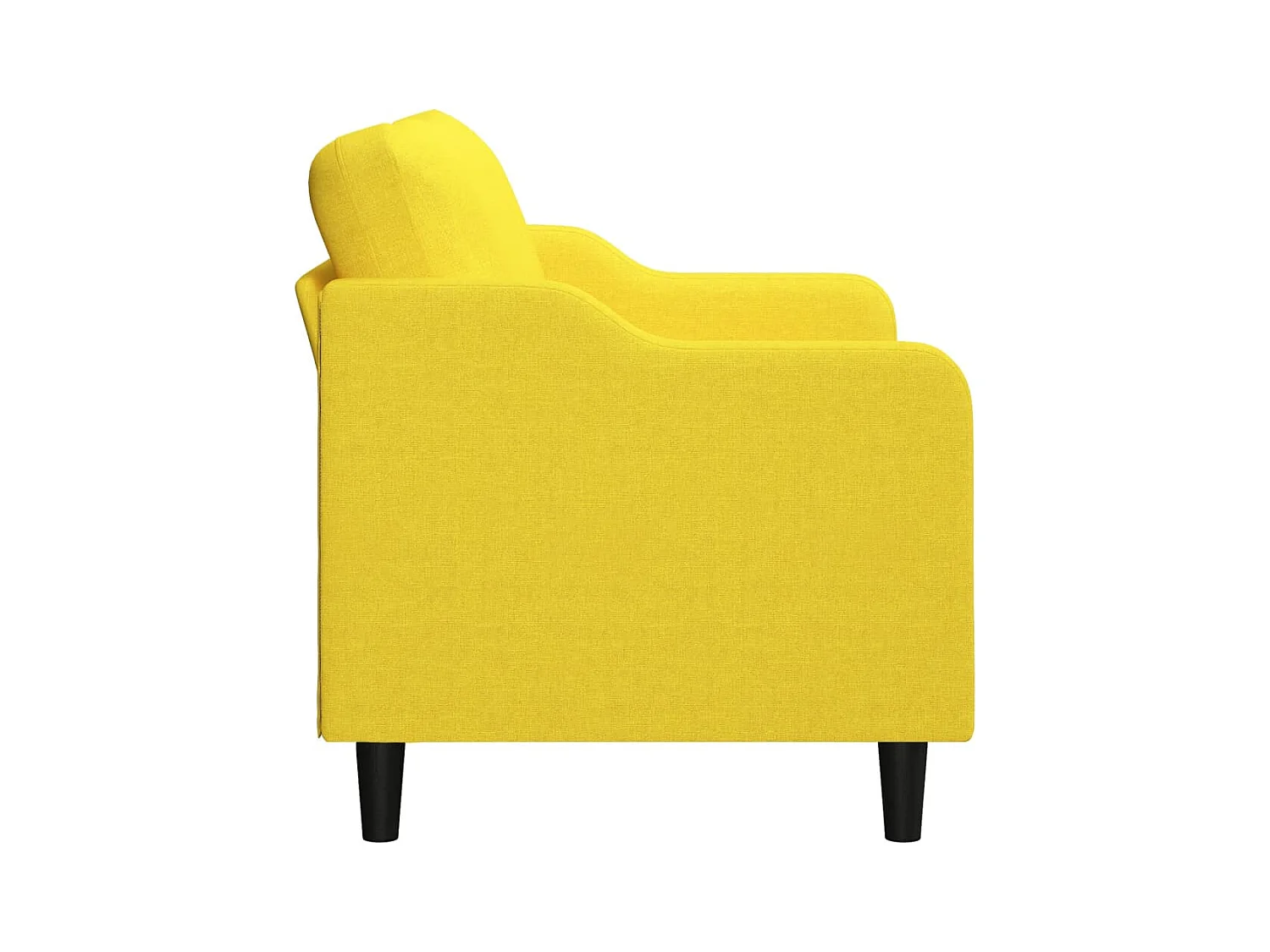 Sofá 2 plazas Amarillo claro 120 cm Tela