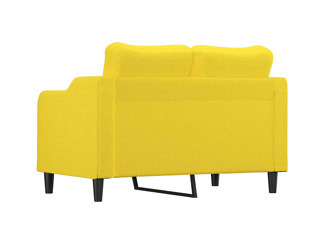 Sofá 2 plazas Amarillo claro 120 cm Tela