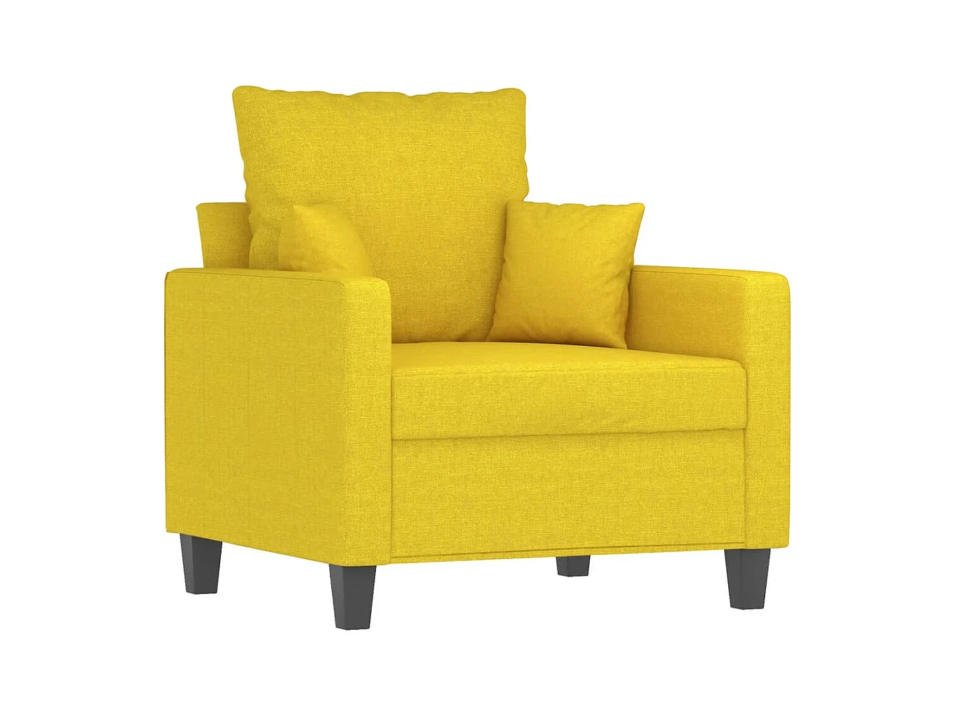 Poltrona Giallo Chiaro Tessuto 60 cm
