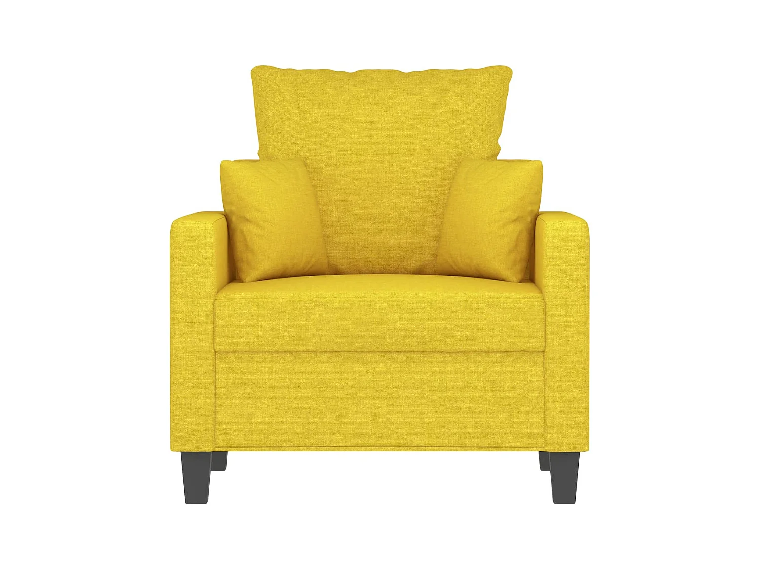 Poltrona Giallo Chiaro Tessuto 60 cm