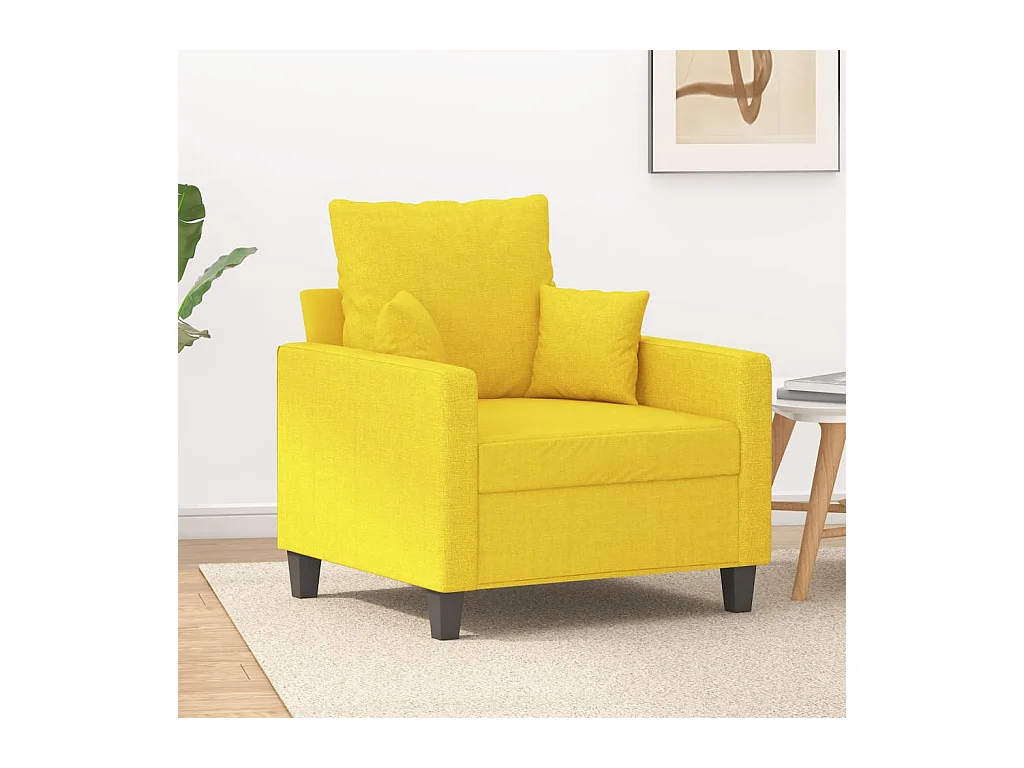 Fauteuil Jaune clair 60 cm Tissu