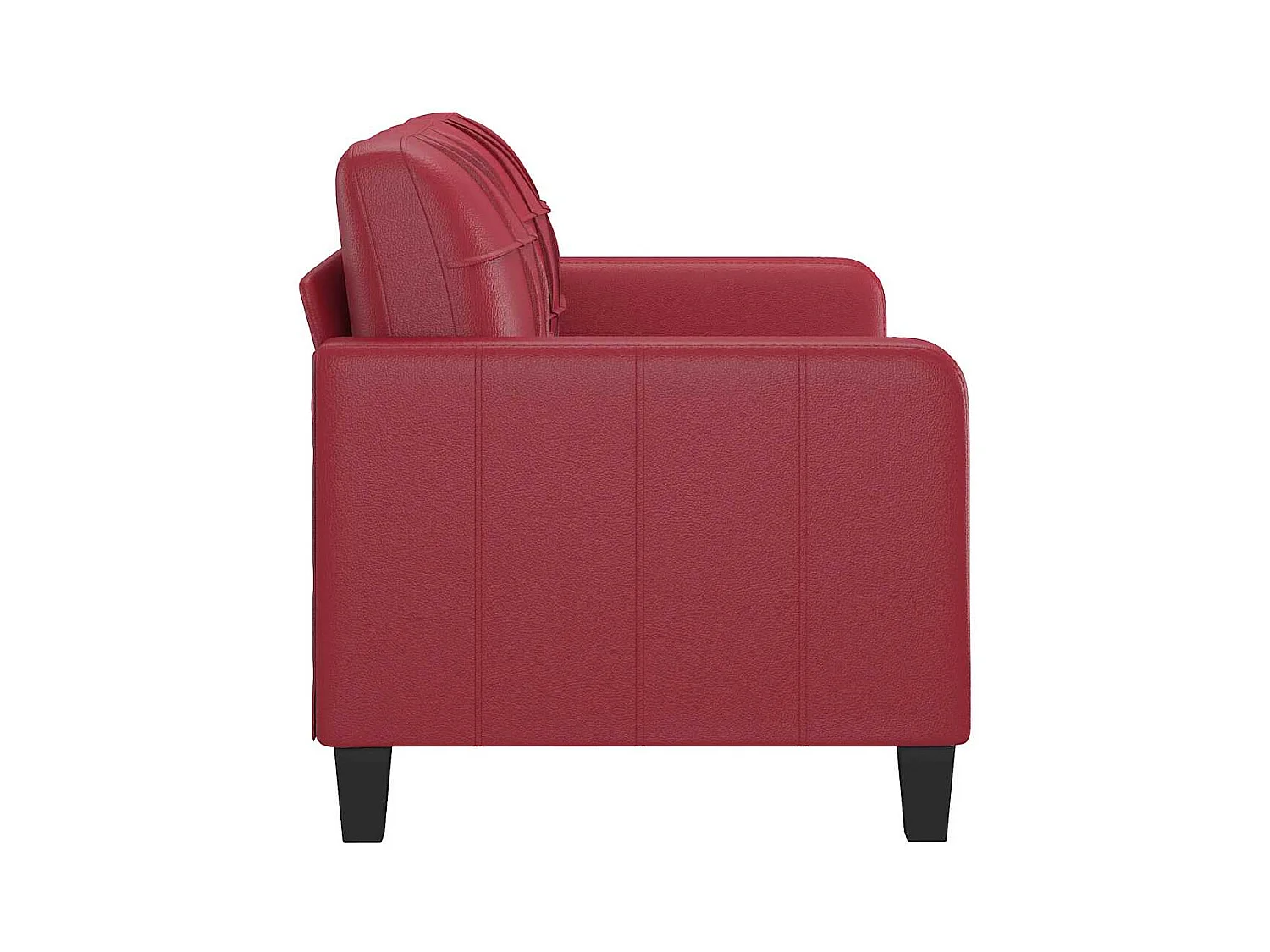 Divano 2 posti rosso bordeaux 140 cm in similpelle