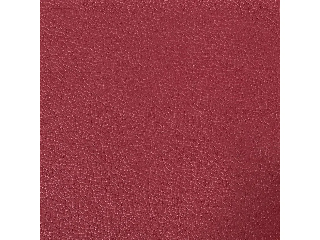 Sofá 2 plazas Rojo burdeos 140 cm Piel sintética