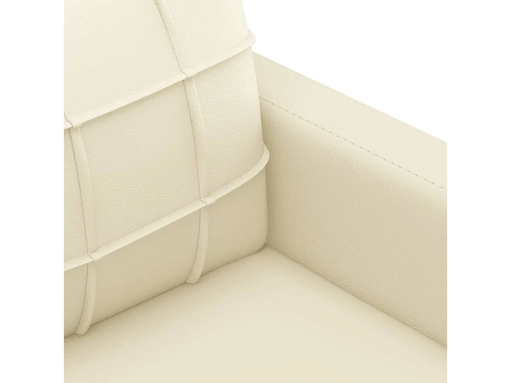 Conjunto de sofá de 2 piezas con cojines de piel sintética color crema