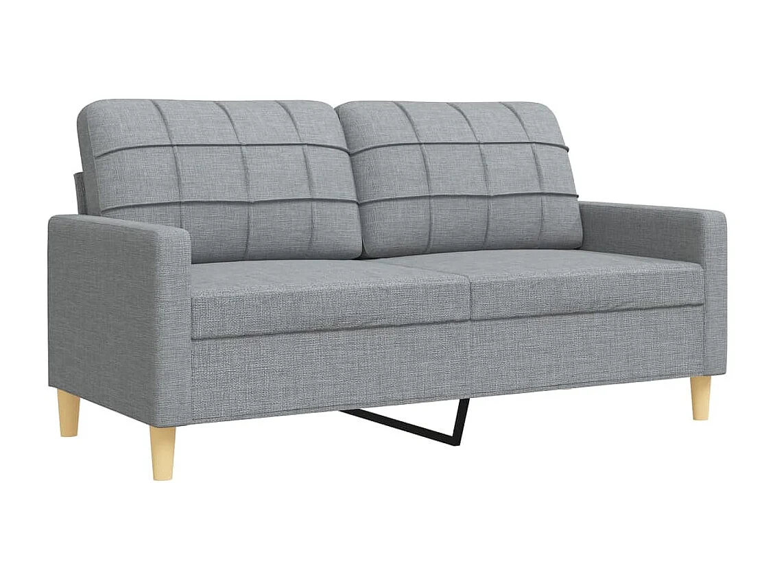 Conjunto de sofá de 3 piezas con reposapiés y cojines decorativos