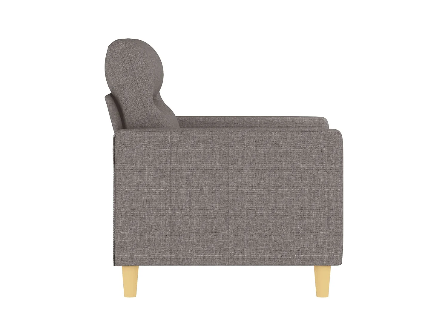 Fauteuil Taupe 60 cm Tissu
