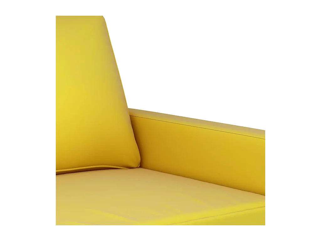 Set di divani 3 pezzi con cuscini in velluto giallo