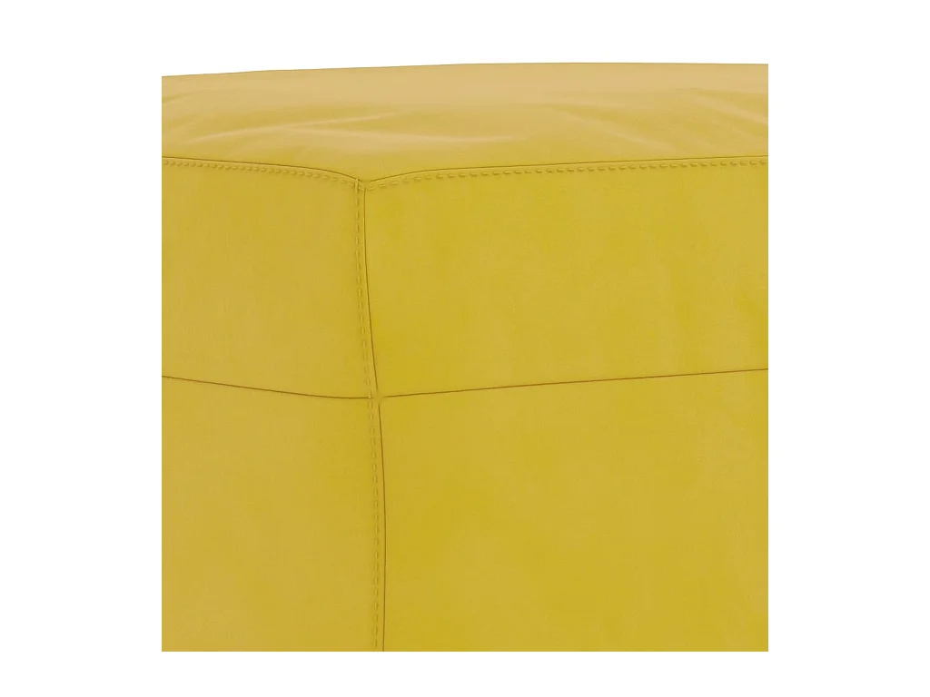 Set di divani 3 pezzi con cuscini in velluto giallo