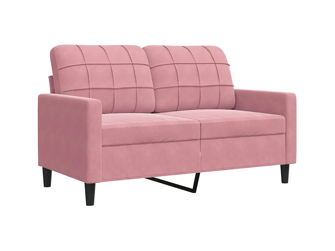 Divano 2 posti Rosa 120 cm Velluto