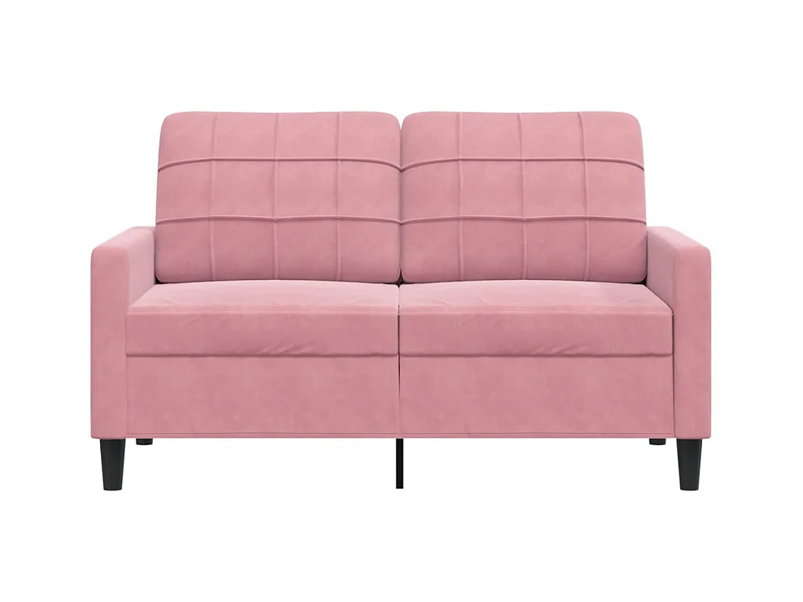 Divano 2 posti Rosa 120 cm Velluto