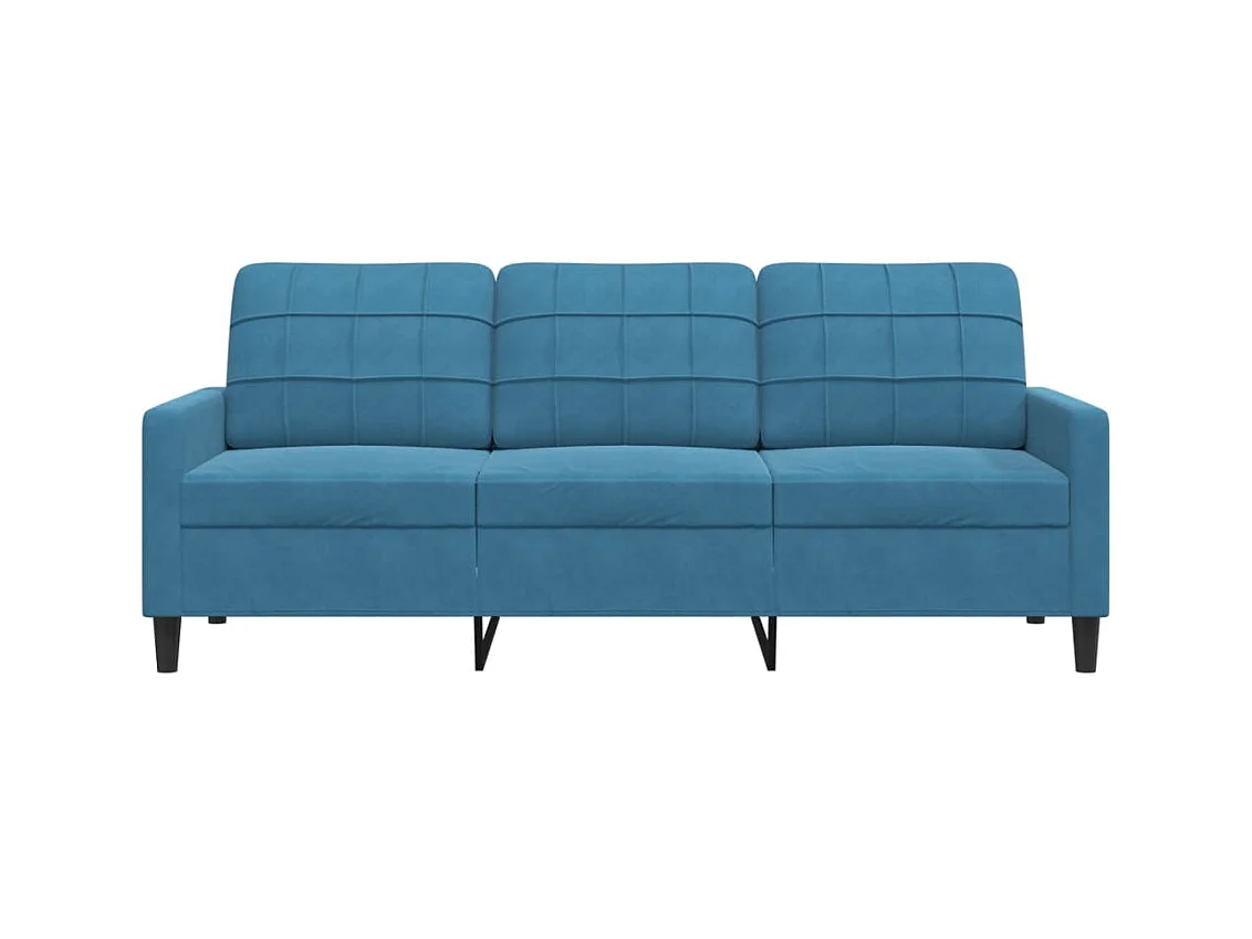 3-Sitzer-Sofa Blau 180 cm Samt