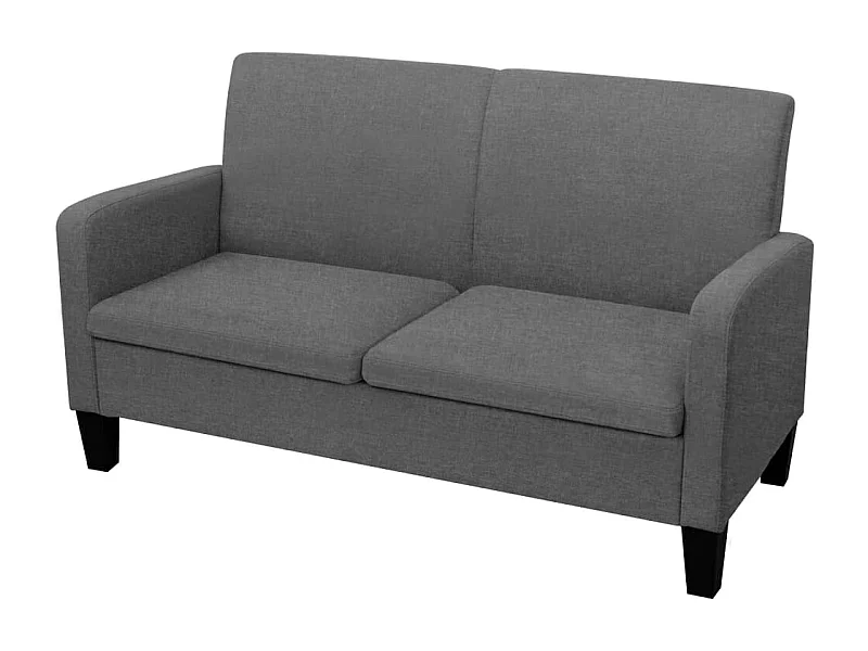 Sofá de 2 plazas 135x65x76 cm Gris oscuro