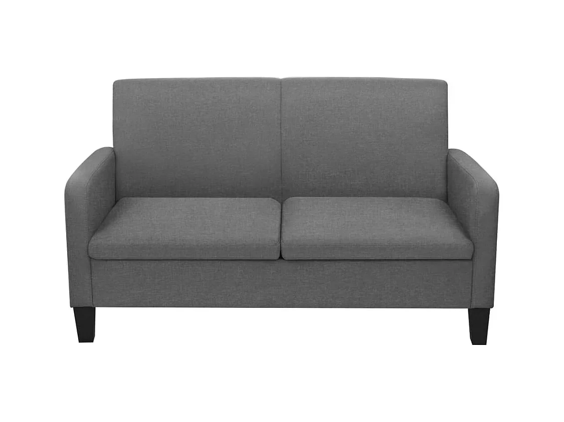 Canapé à 2 places 135x65x76 cm Gris foncé