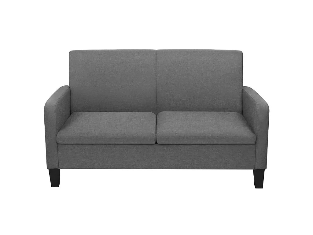 Canapé à 2 places 135x65x76 cm Gris foncé