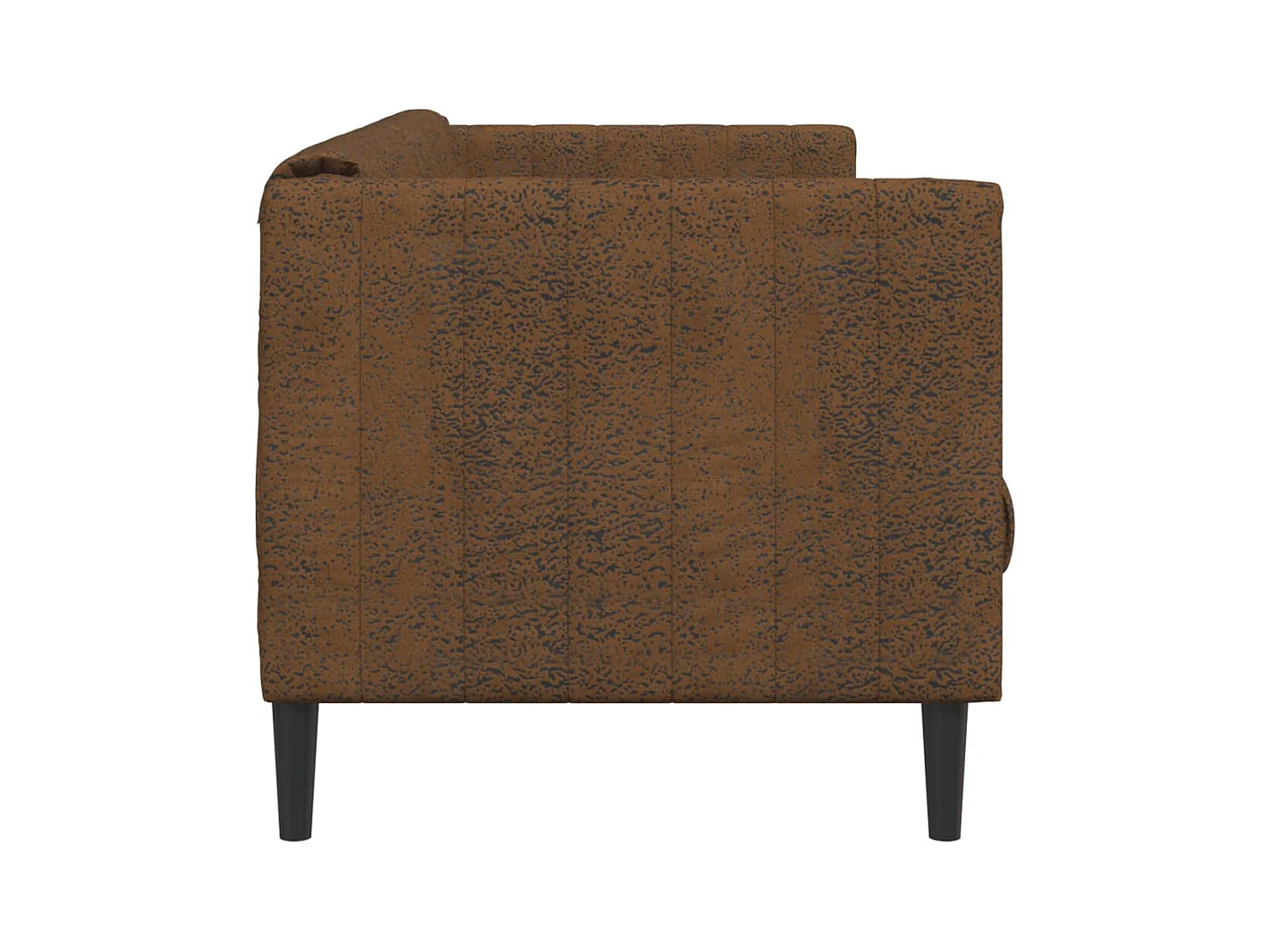 Braunes 2-Sitzer-Sofa aus Wildlederimitat