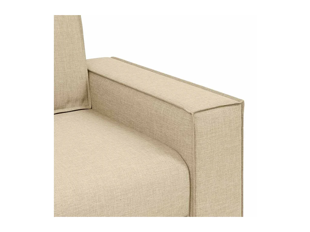 Sofa 3 places avec coussin Crème 220 x 78 x 84 cm tissu