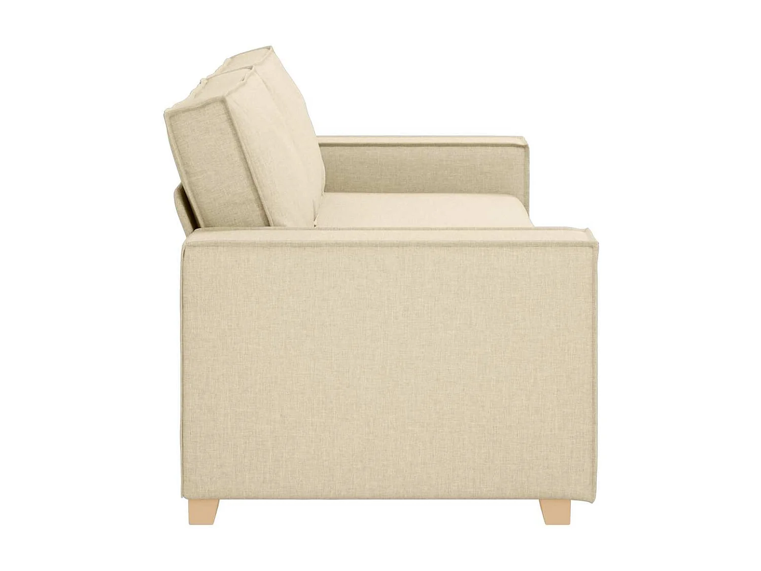 Sofa 3 places avec coussin Crème 220 x 78 x 84 cm tissu