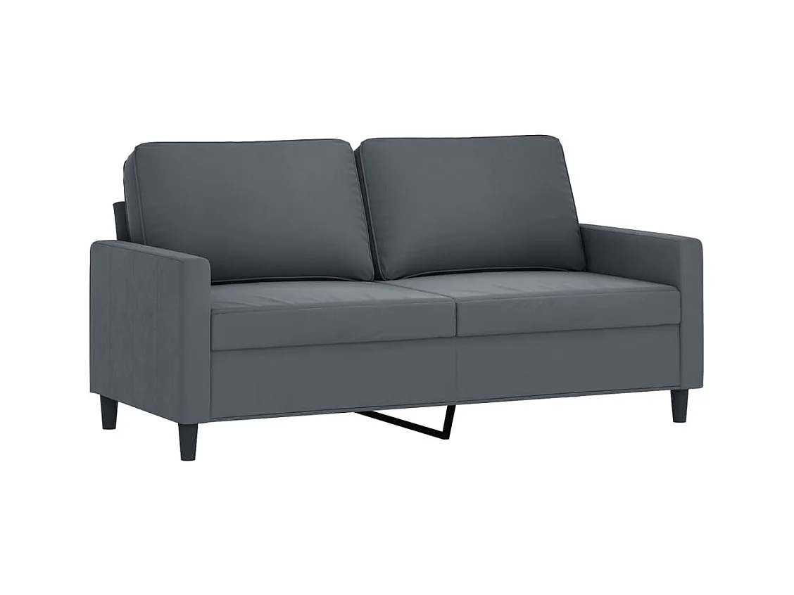 2-Sitzer-Sofa Dunkelgrau 140 cm Samt