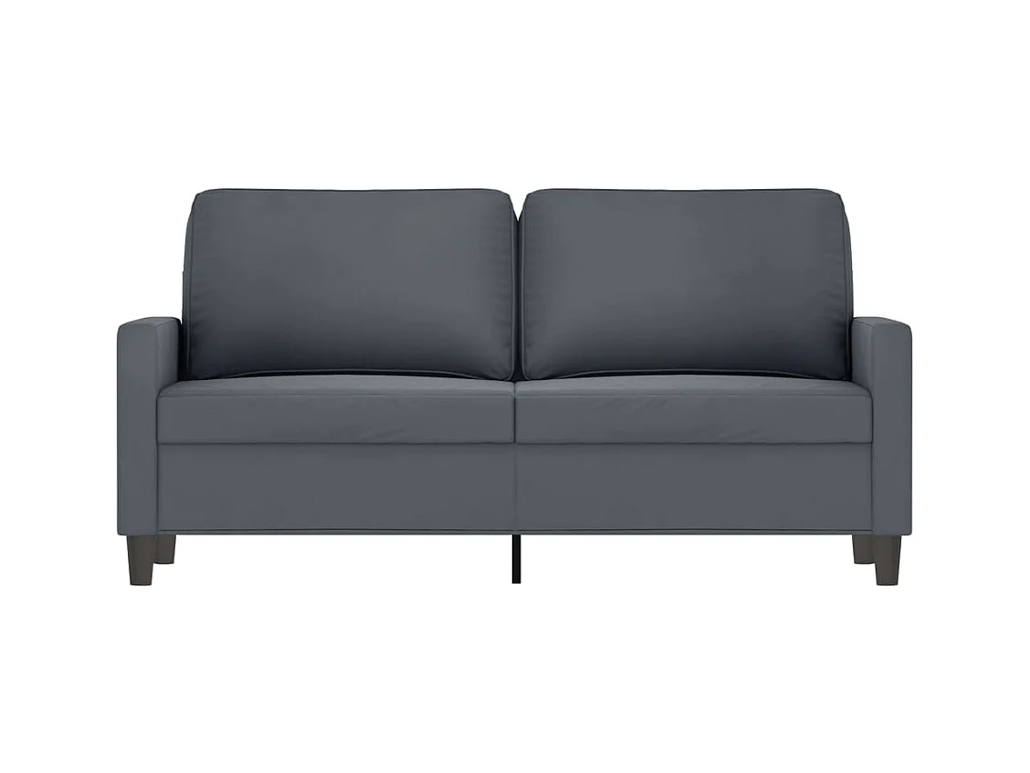 2-Sitzer-Sofa Dunkelgrau 140 cm Samt