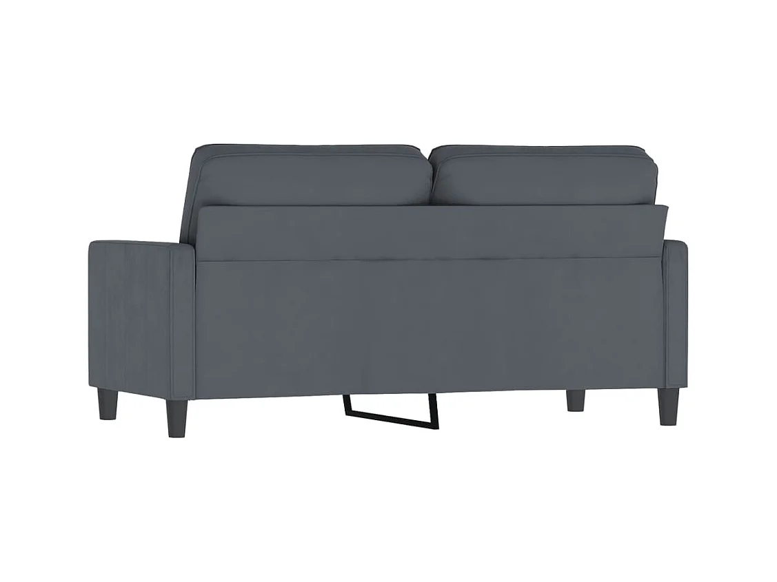 2-Sitzer-Sofa Dunkelgrau 140 cm Samt