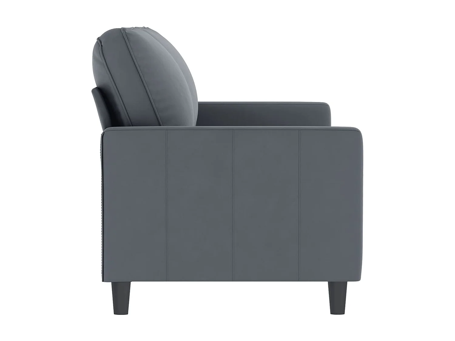 2-Sitzer-Sofa Dunkelgrau 140 cm Samt