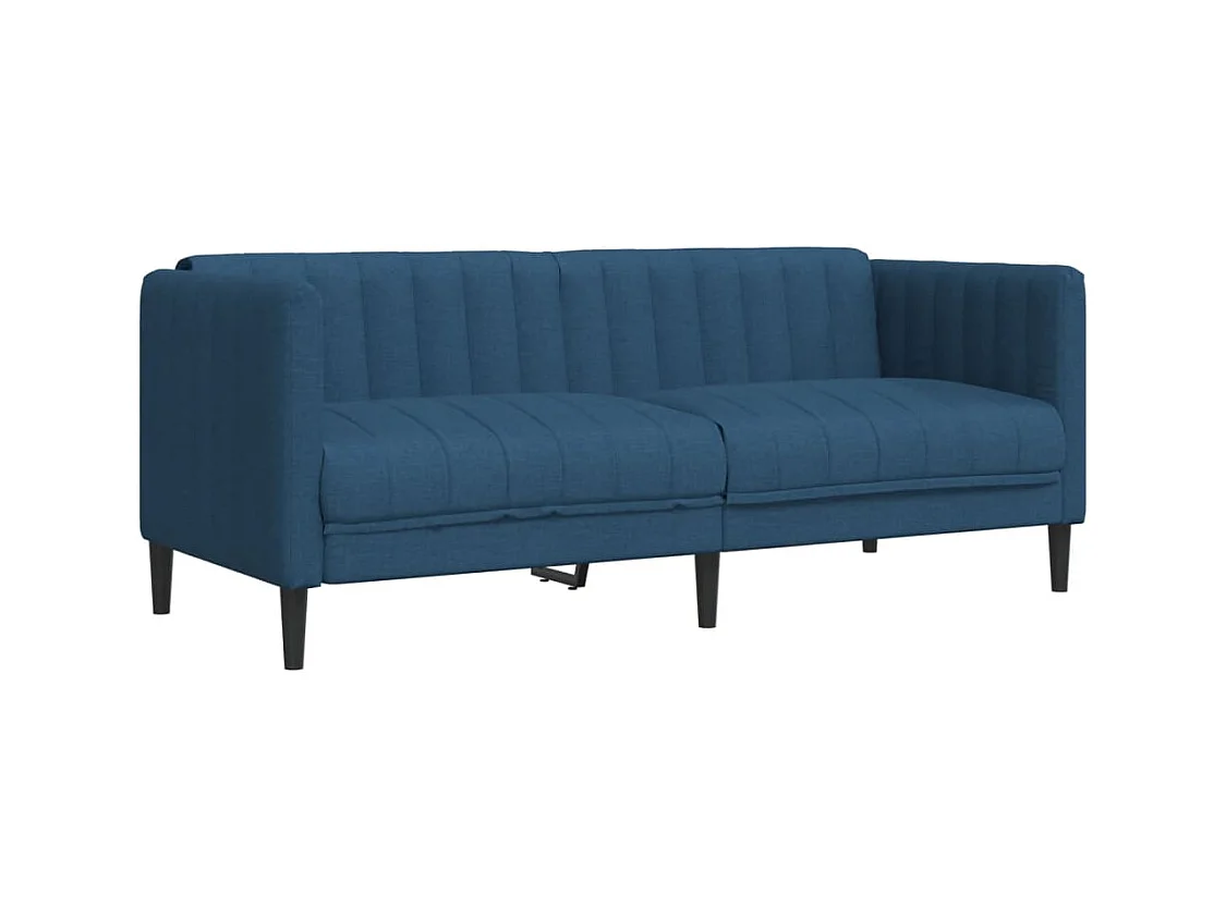 divano in tessuto blu a 2 posti