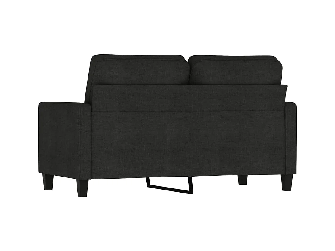 Canapé à 2 places Noir 120 cm Tissu