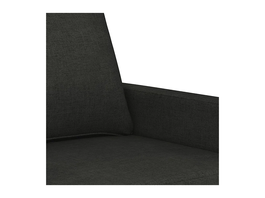 Canapé à 2 places Noir 120 cm Tissu